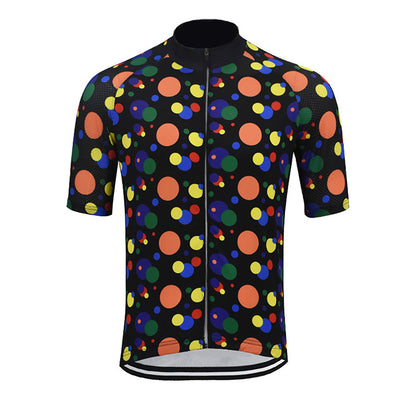 Colorful dots cycling jersey men summer short sleeve wear bicycle clothes cycling clothing