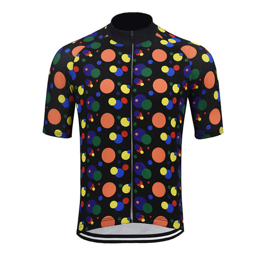 Colorful dots cycling jersey men summer short sleeve wear bicycle clothes cycling clothing